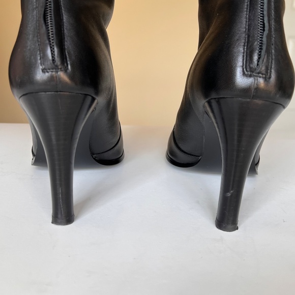 Ralph Lauren Beatrice Black Nappa Leather/Suede Knee High Boots With Box… - Picture 7 of 8